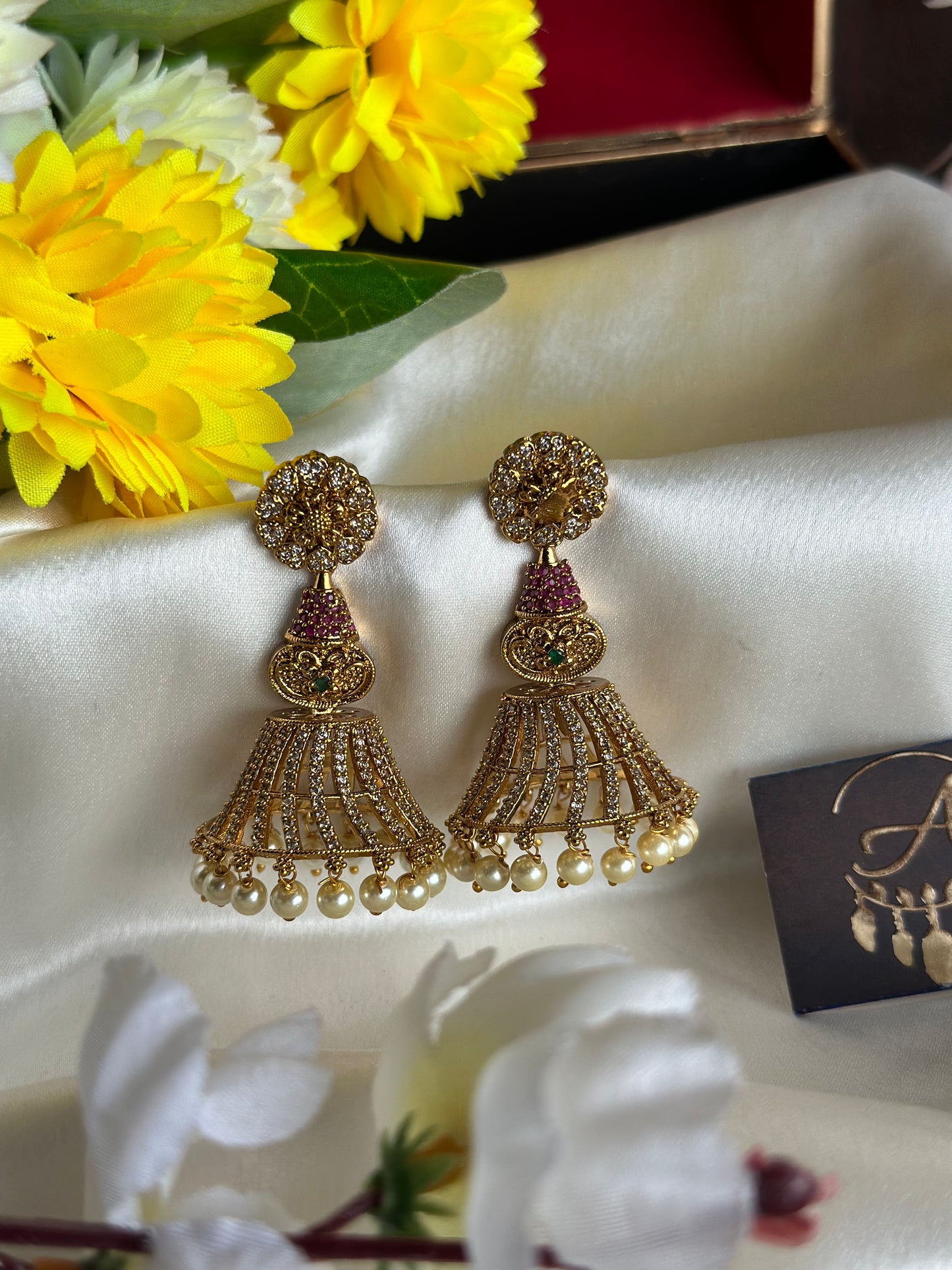 Premium Jhumka with AD stones
