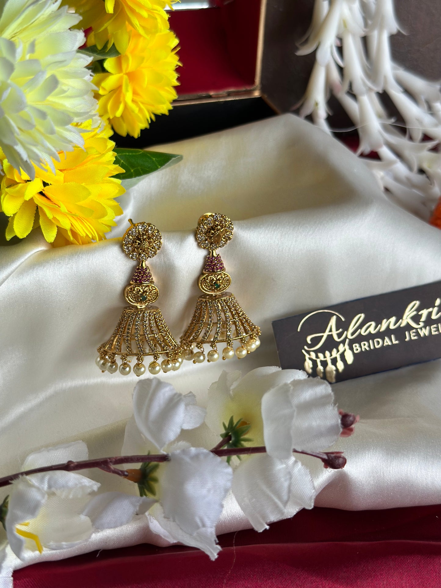 Premium Jhumka with AD stones