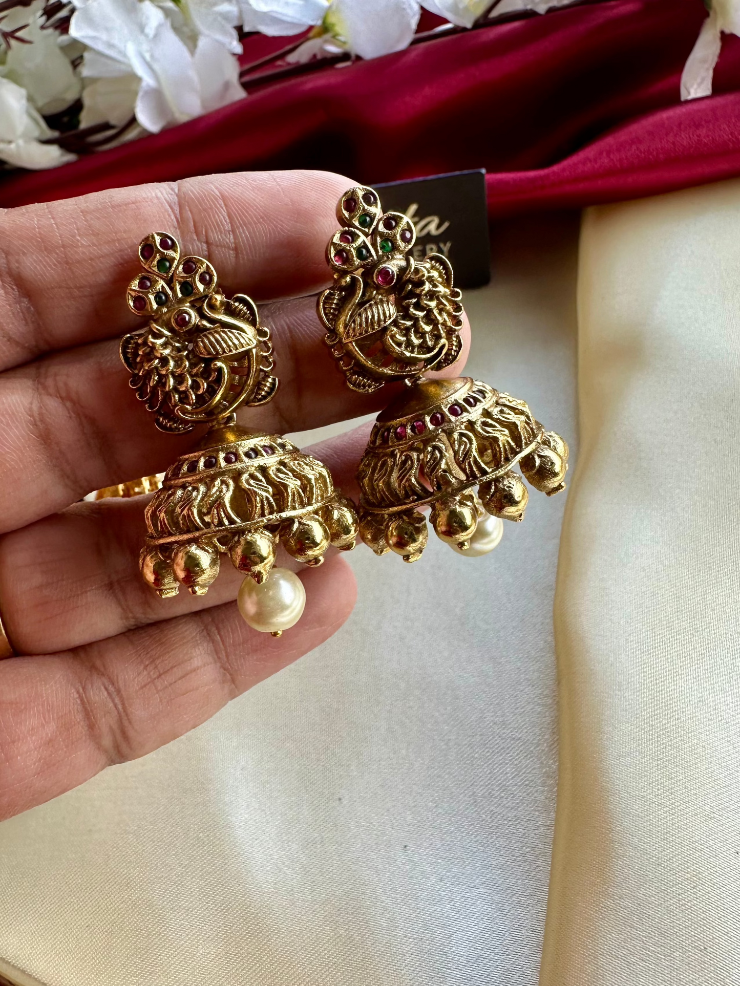 Premium Antique Long Haram with Jhumka