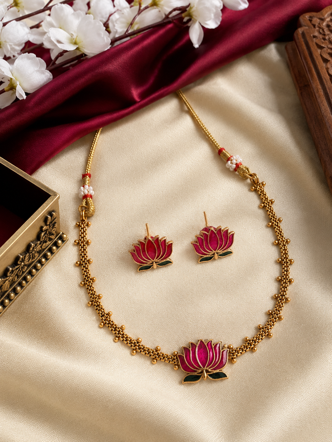 Simple Lotus Necklace