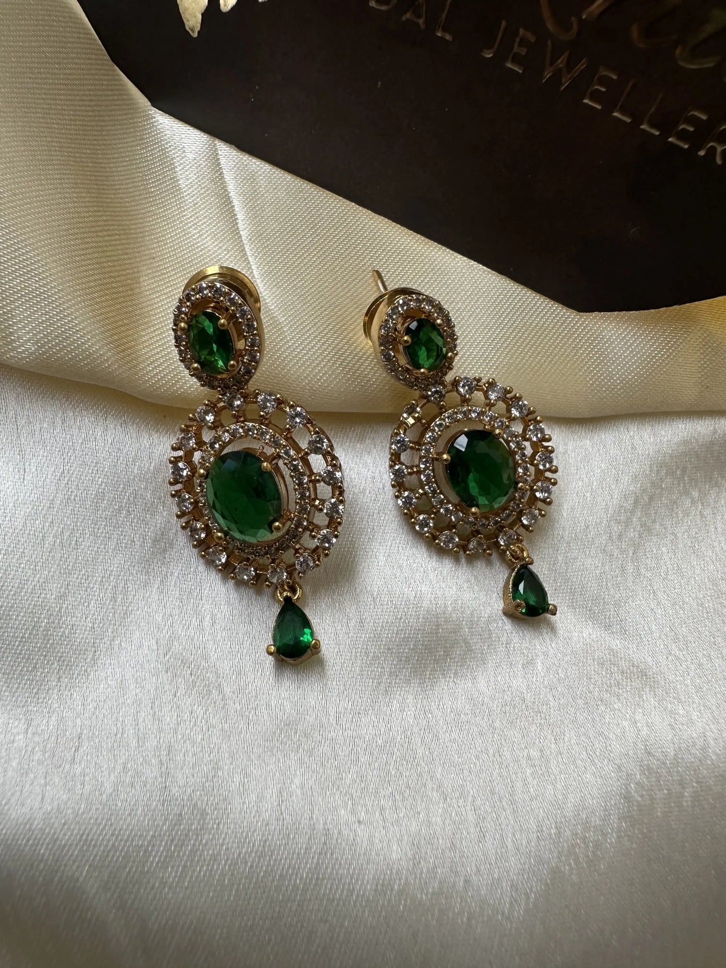 Diamond Inspired Green Stone Necklace