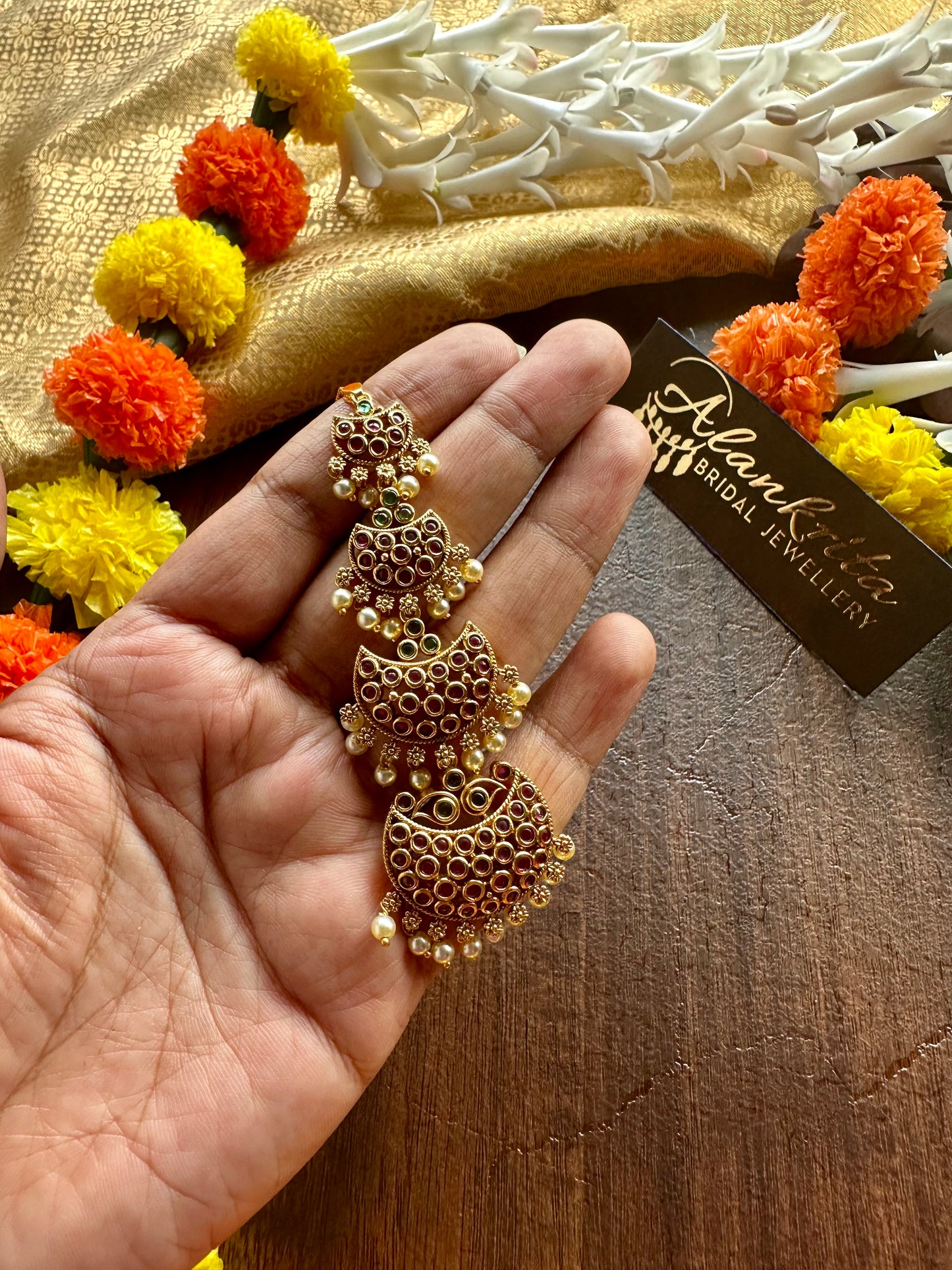 Premium Antique Kemp Chutti / Tikka