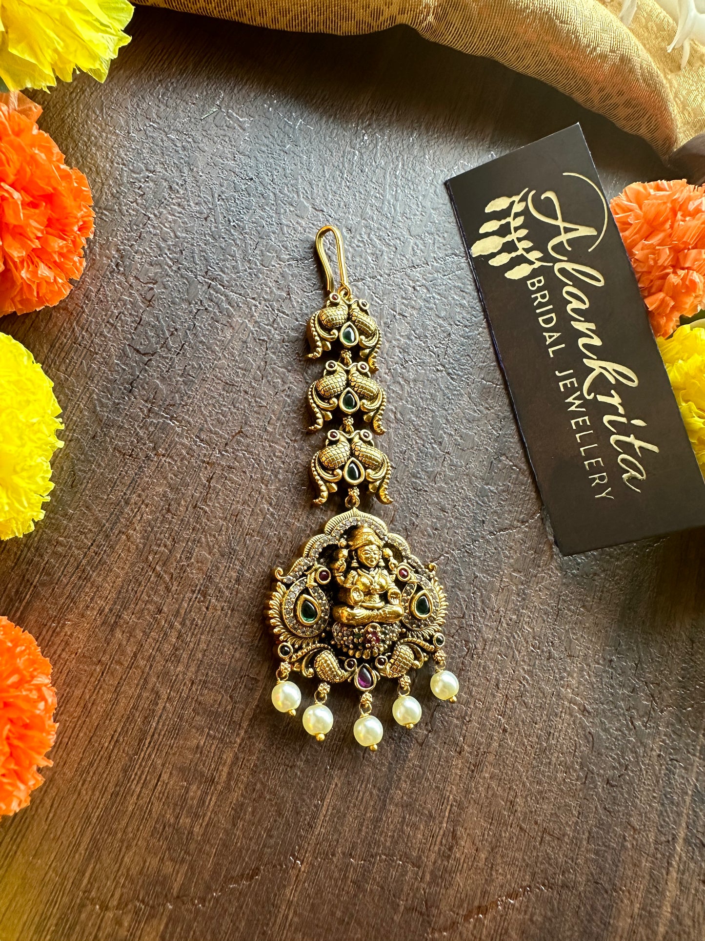 Premium Lakshmi Chutti / Tikka with Pearl Beads