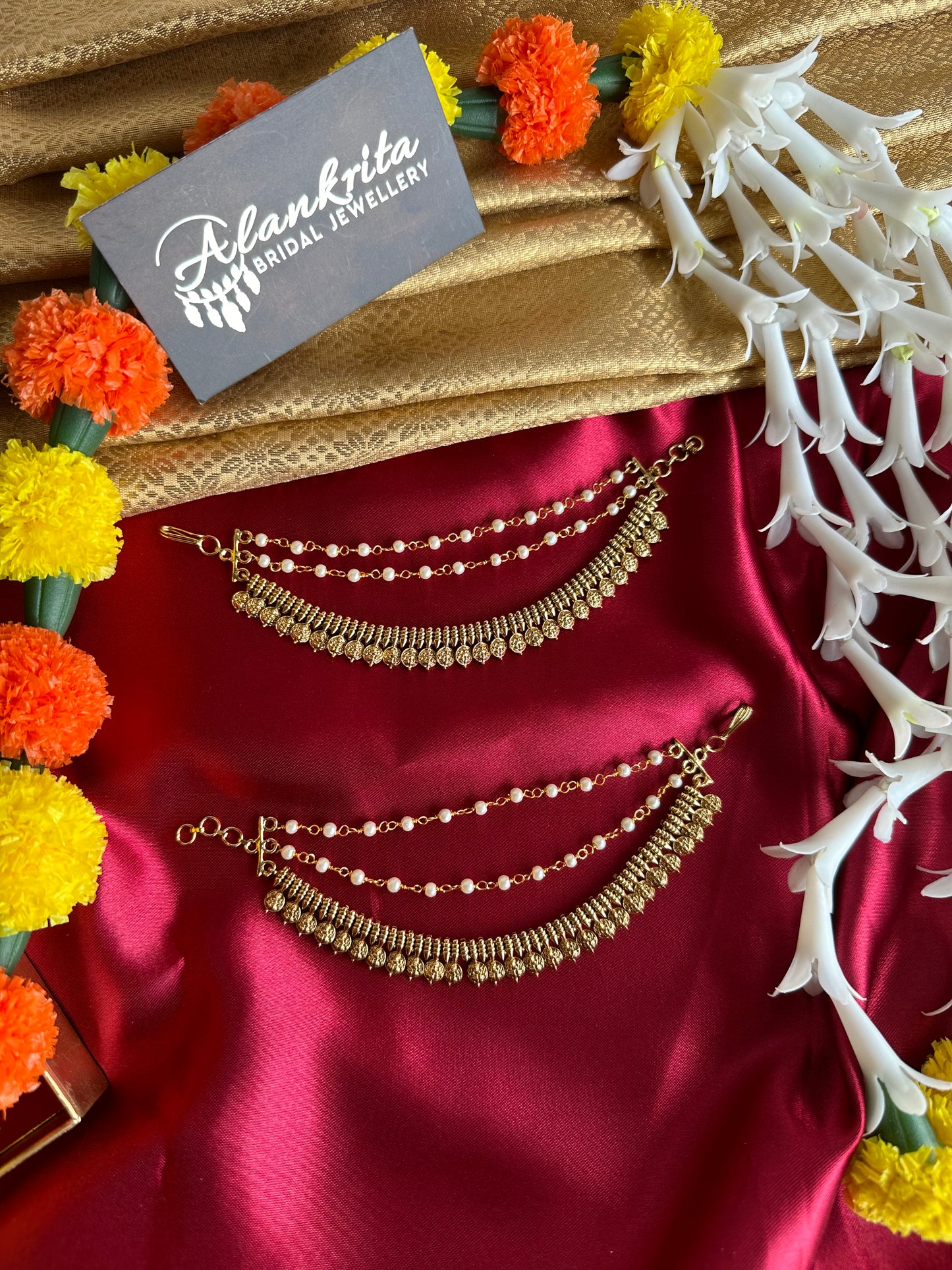Premium Maatal with Lakshmi coin - Ear chain
