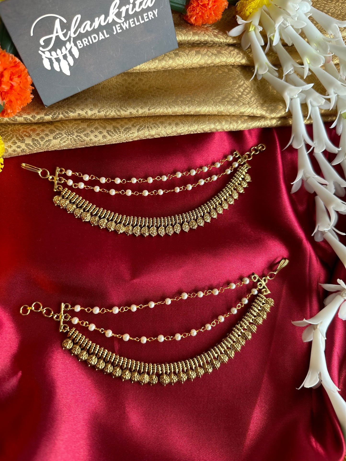 Premium Maatal with Lakshmi coin - Ear chain