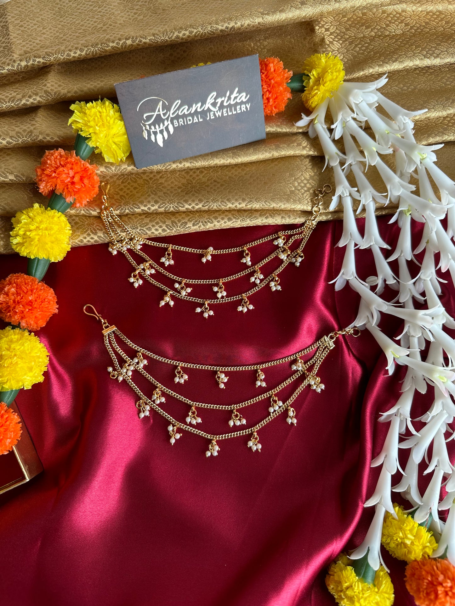 Three Layered Mattal with Pearl Beads