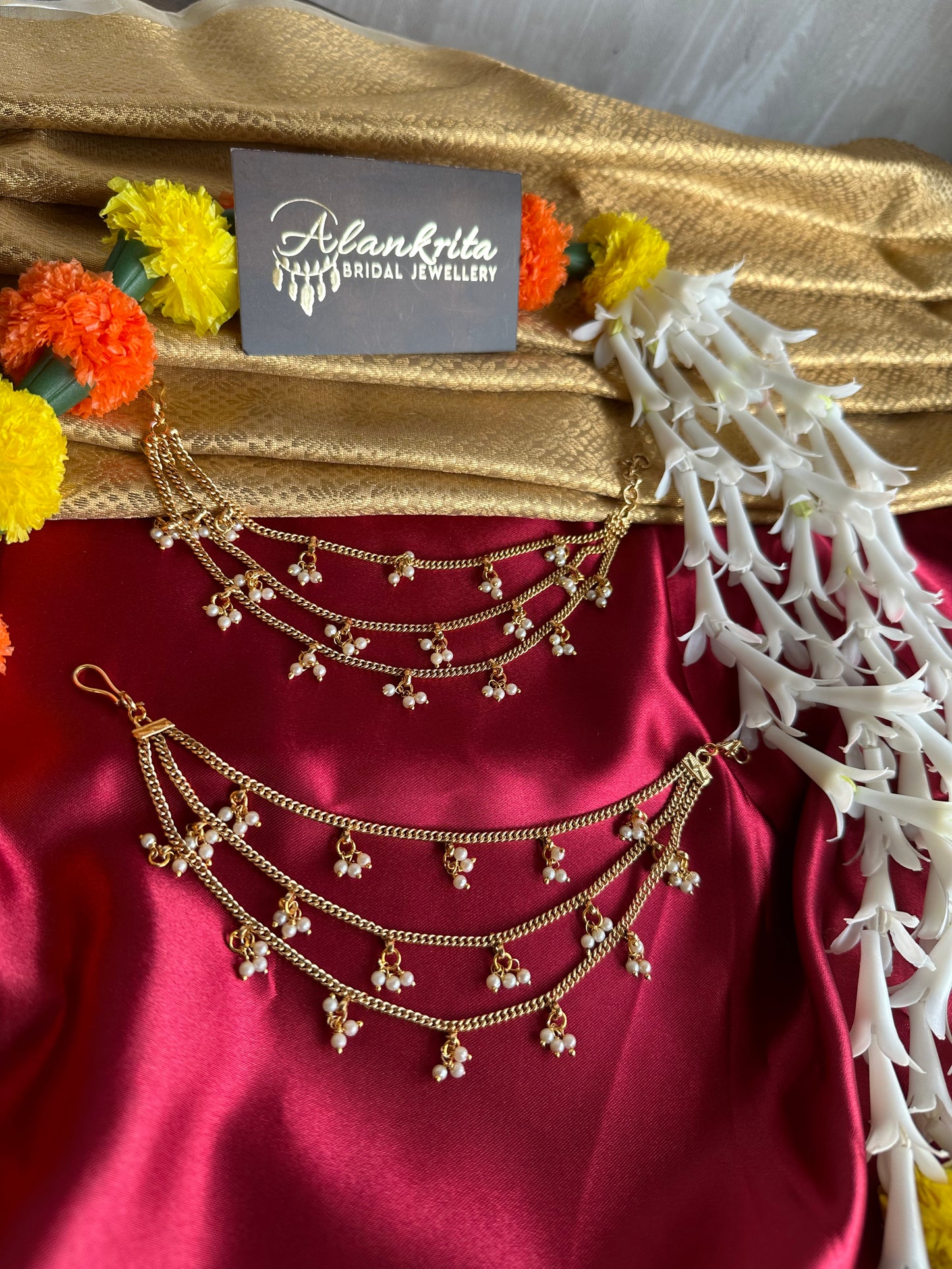 Three Layered Mattal with Pearl Beads