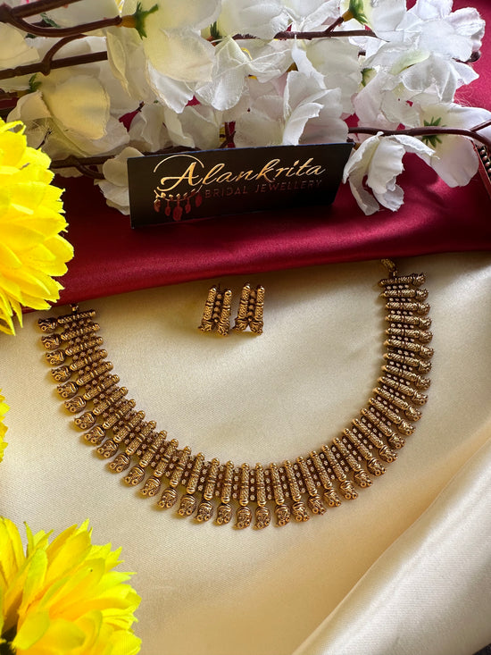 Premium Gold Look Alike Short Necklace