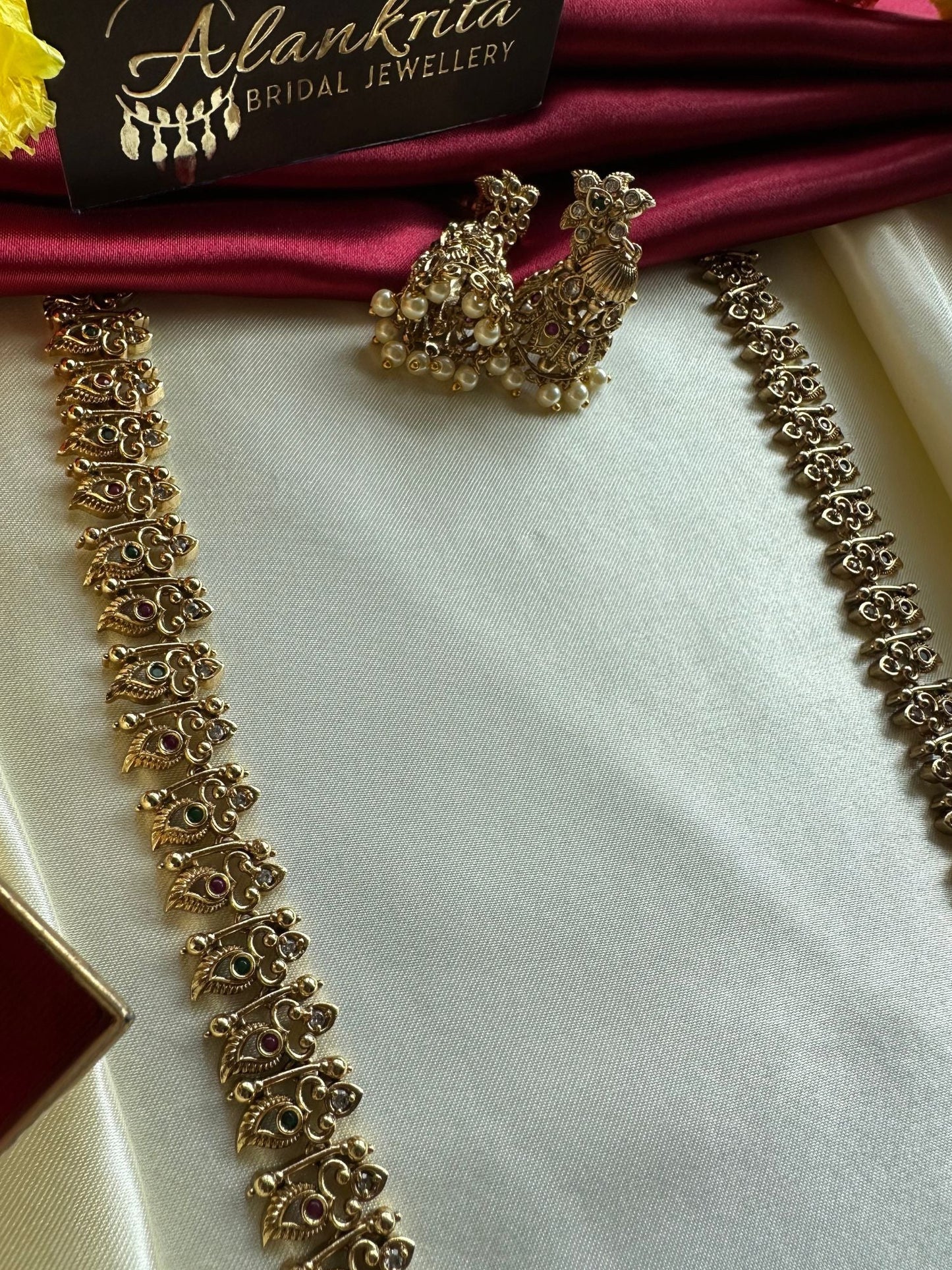 Antique Long Manga Haram with Jhumka