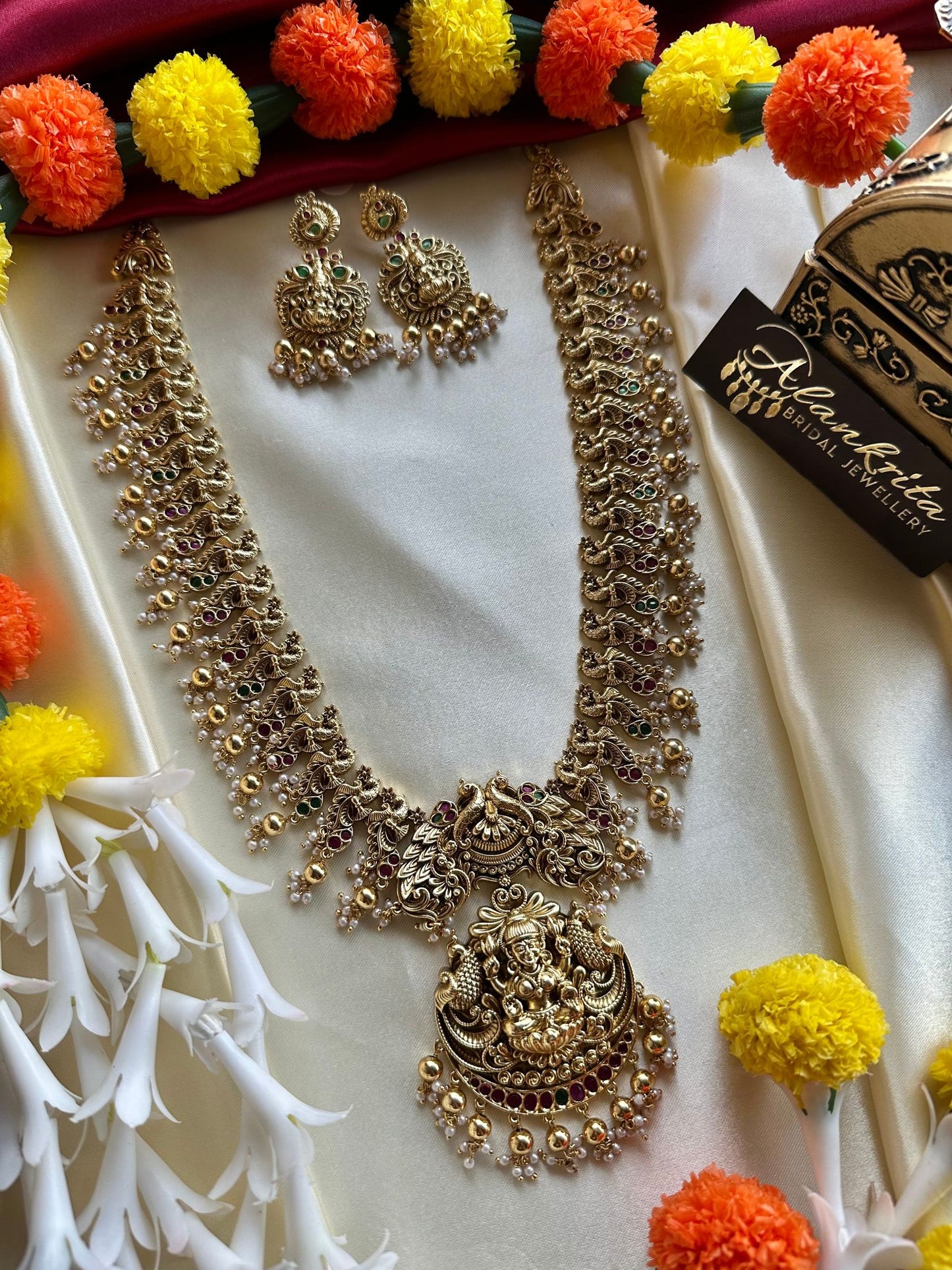 Premium Antique Long Lakshmi & Pecock Haram