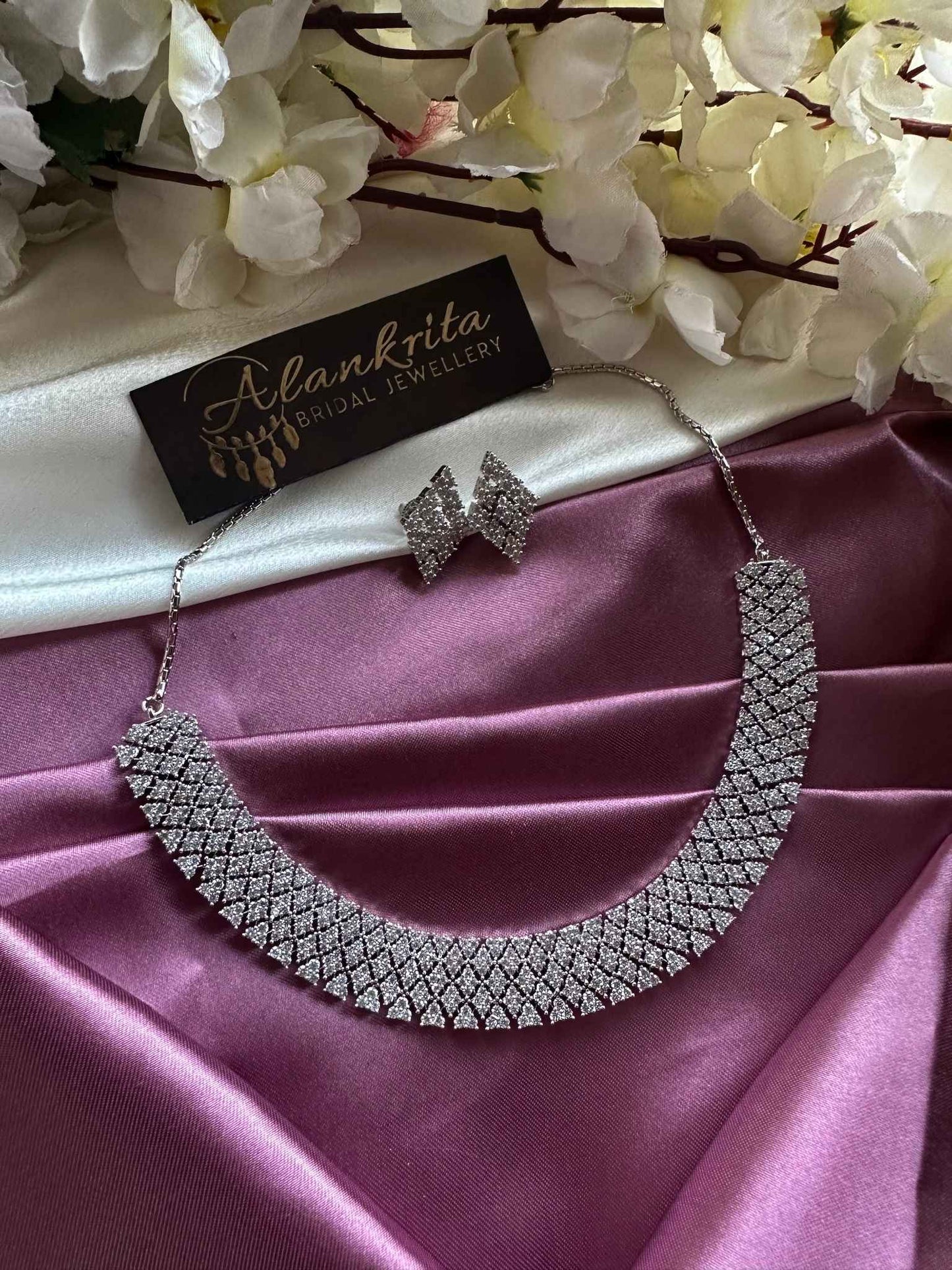Premium White AD Necklace