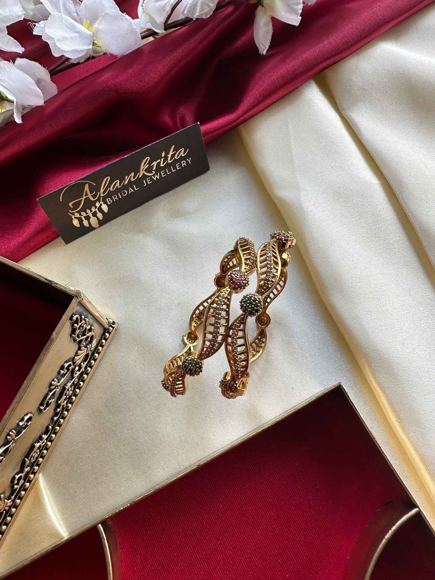 Premium Antique Bangles with AD Stones