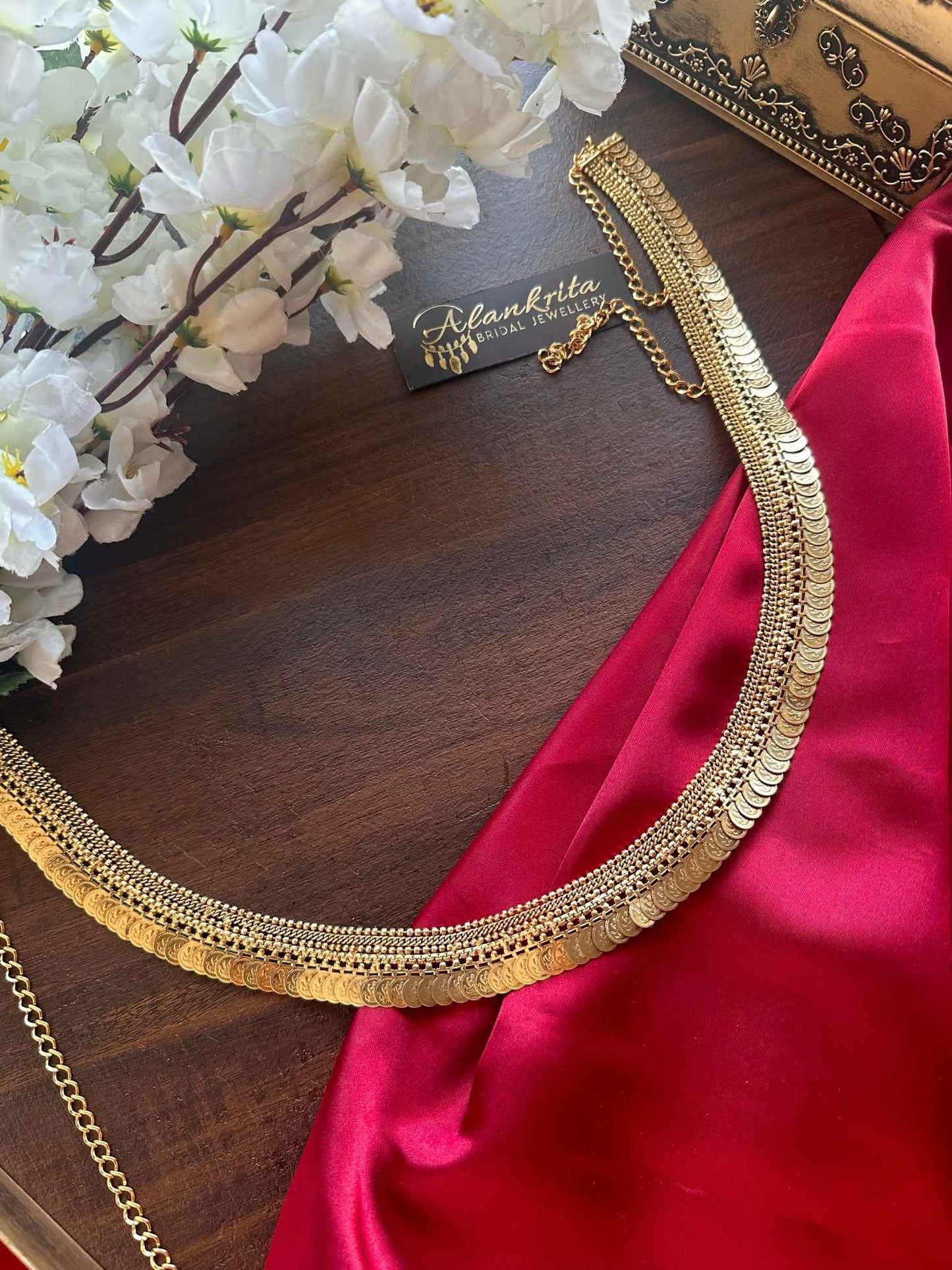 Premium Antique Lakshmi Coin Hip Chain