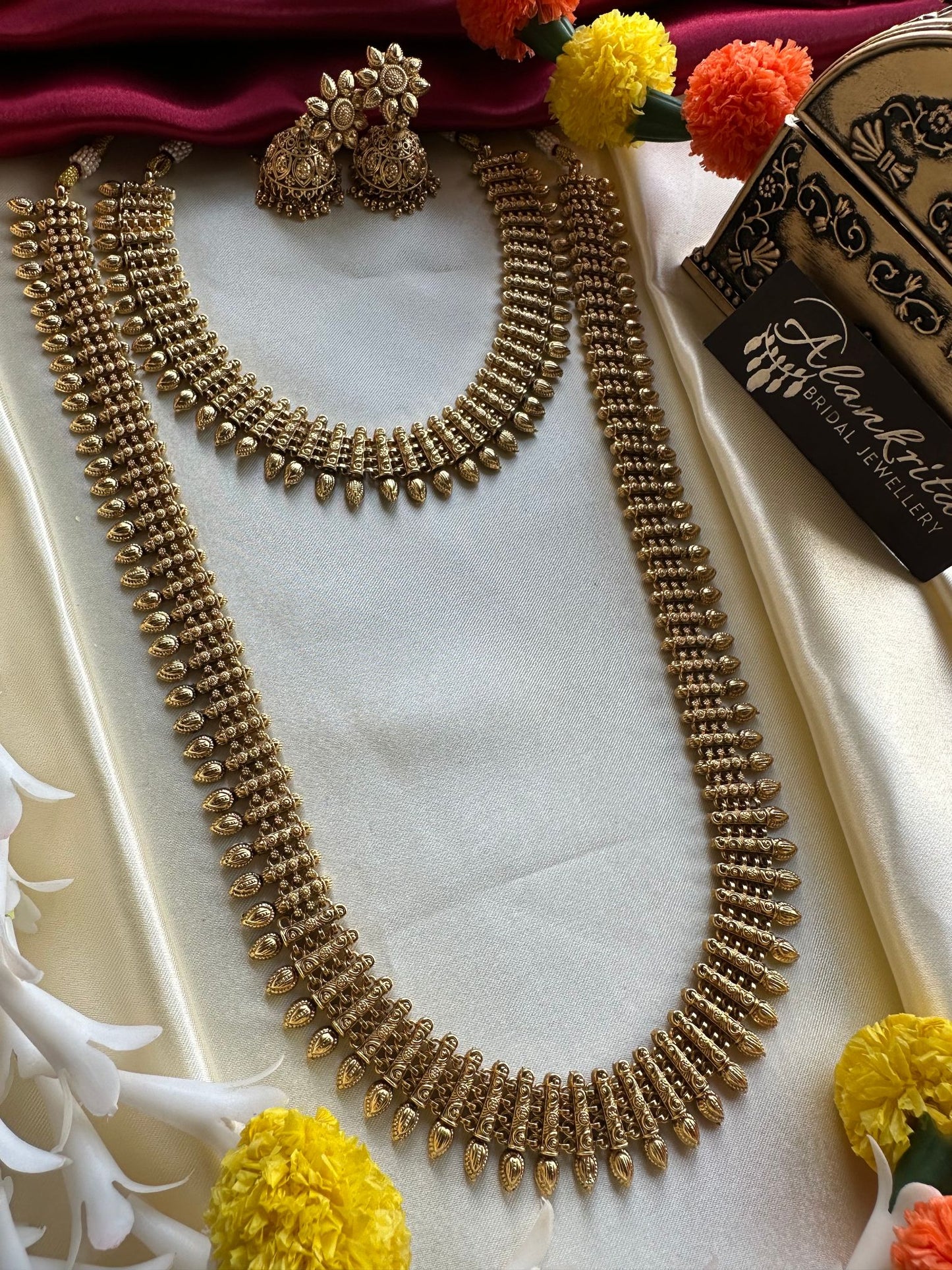 Premium Gold Look Alike Combo Set with Jhumka