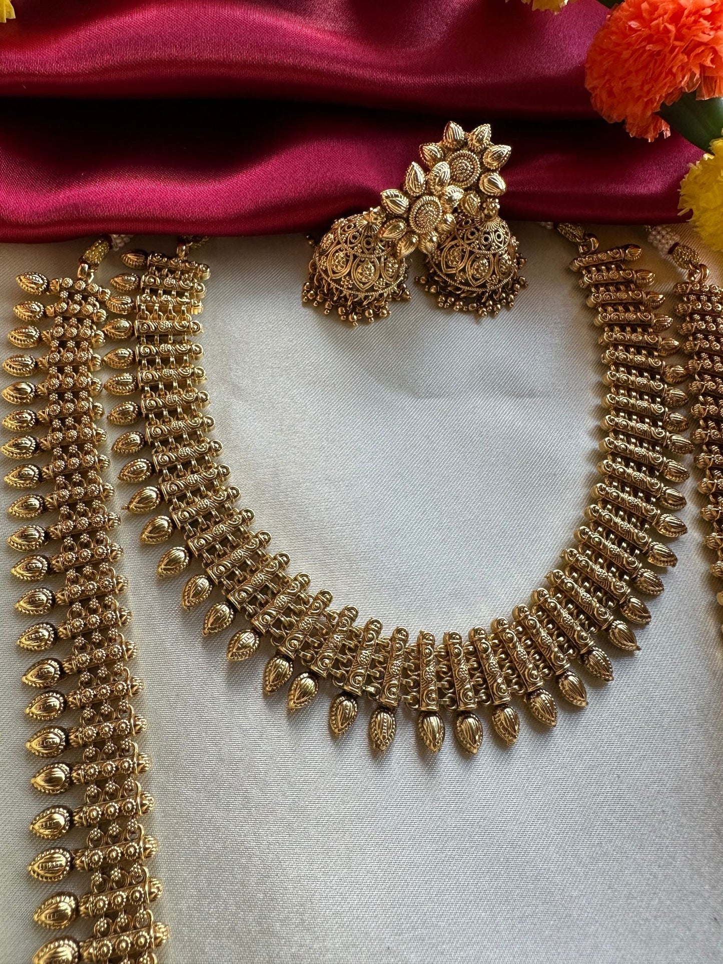 Premium Gold Look Alike Combo Set with Jhumka