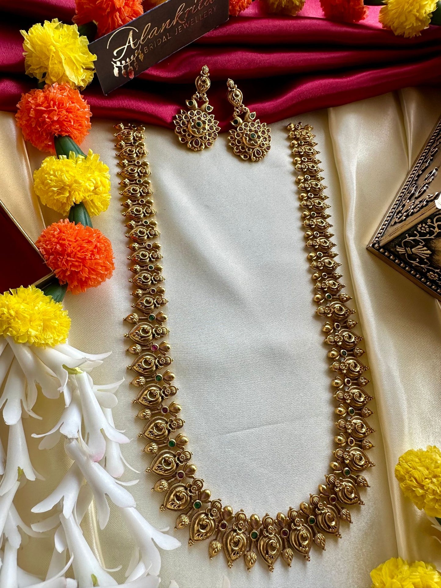 Premium Antique Long Peacock Haram