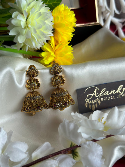 Jhumka with AD Stones