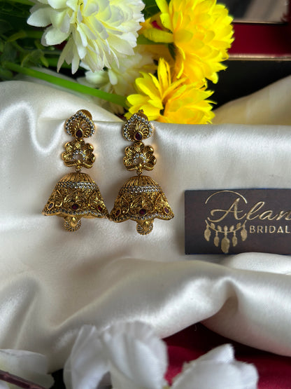 Jhumka with AD Stones