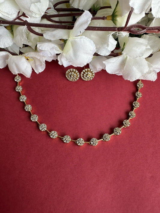 Diamond Inspired Short Necklace