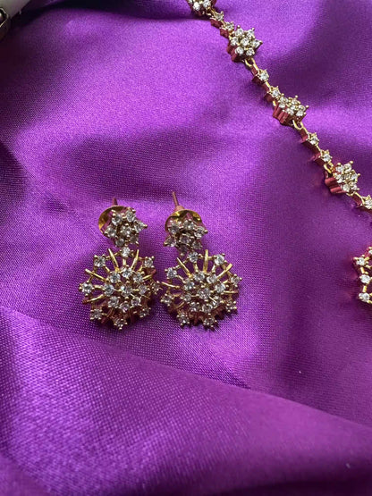 Diamond Inspired Necklace with AD Stones