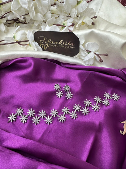 Premium AD Necklace with White Stones