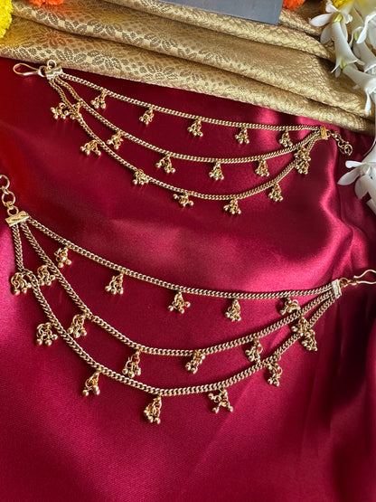 Three Layered Mattal with Golden Beads
