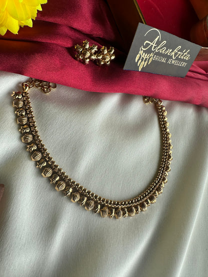 Premium Gold Look Alike Short Necklace