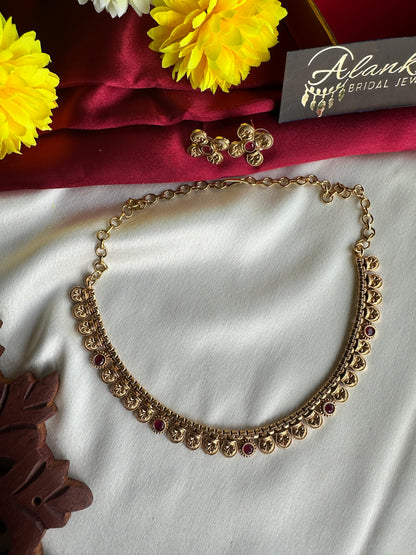 Premium Gold Look Alike Short Necklace