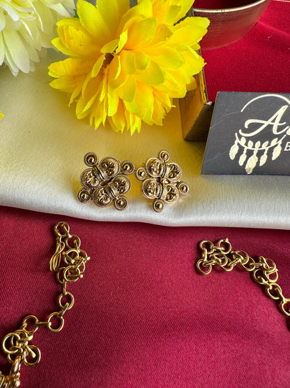 Premium Gold Look Alike Short Necklace