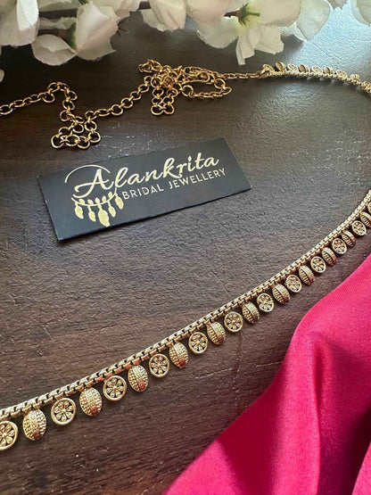 Simple Gold Look Alike Thin Hip Chain