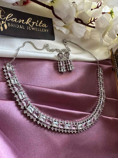 Premium White AD Necklace