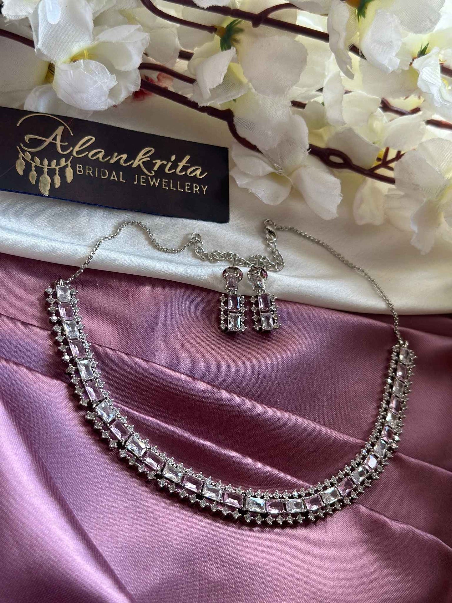 Premium White AD Necklace