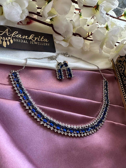 Premium Blue AD Necklace