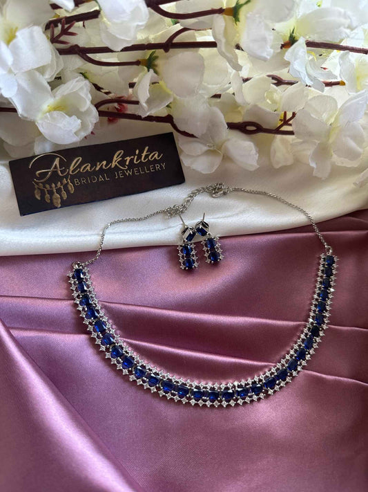 Premium Blue AD Necklace