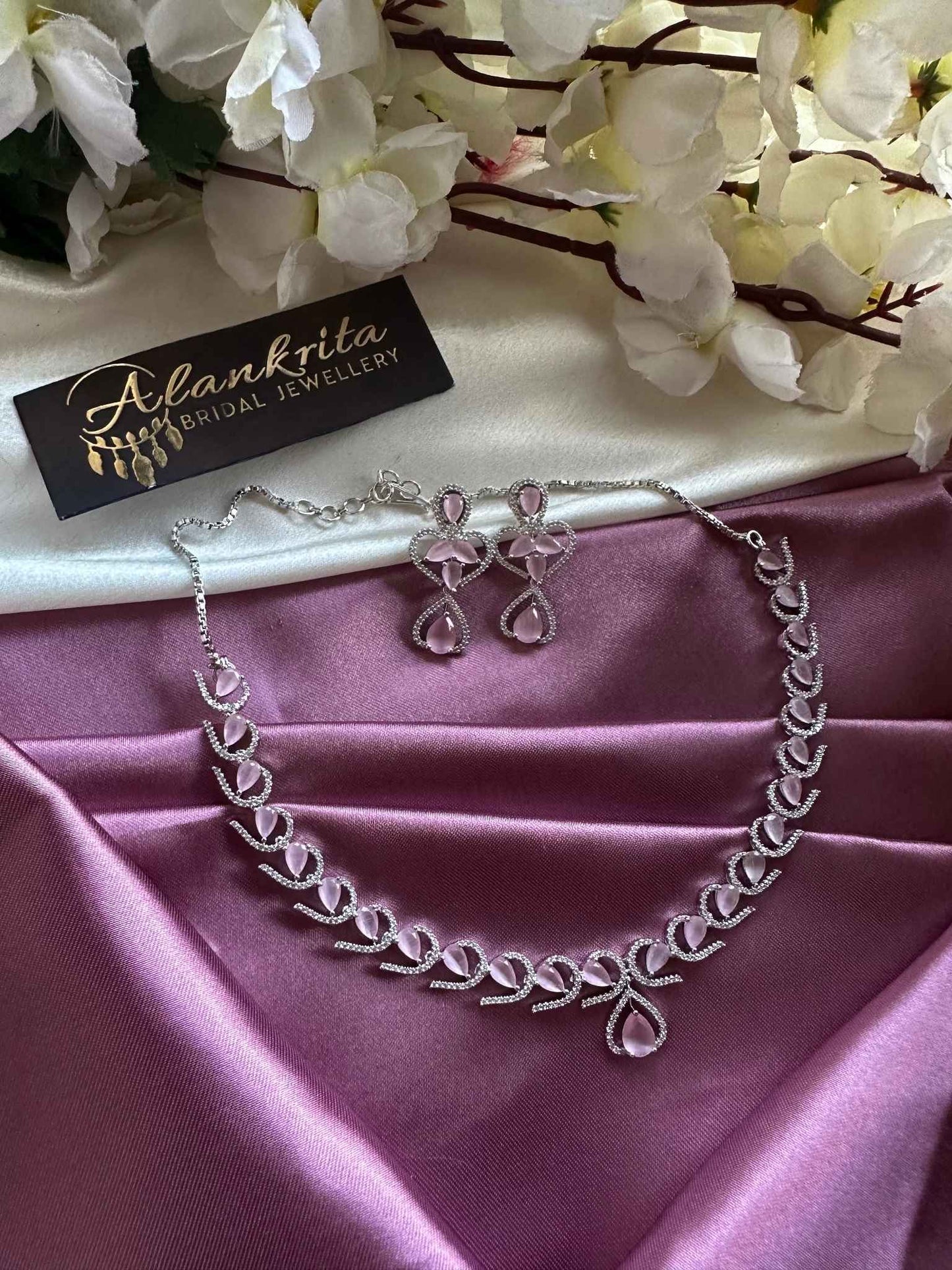 Premium Pink AD Necklace