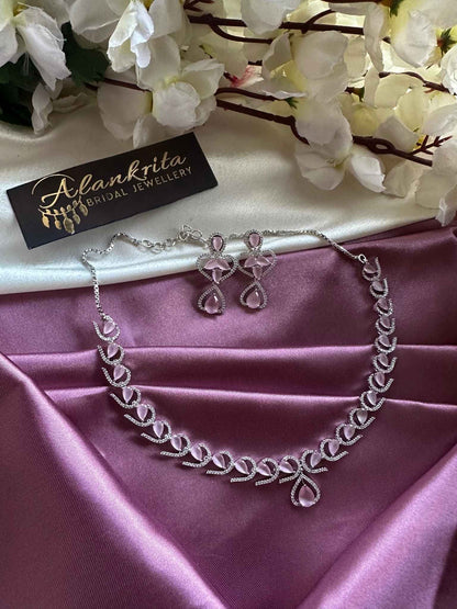 Premium Pink AD Necklace
