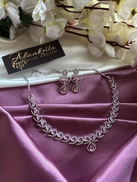 Premium Pink AD Necklace
