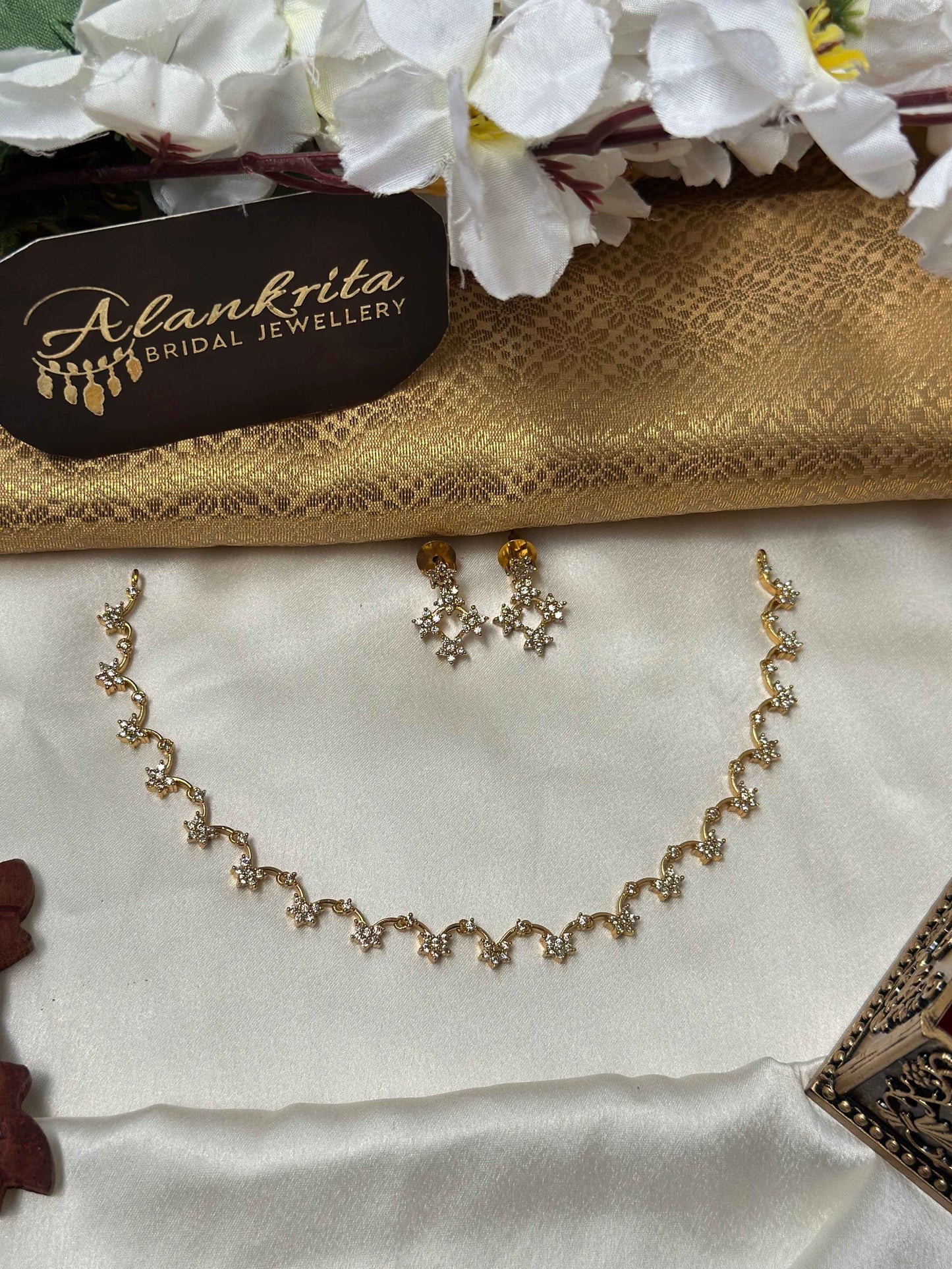 Diamond Look Alike AD Necklace