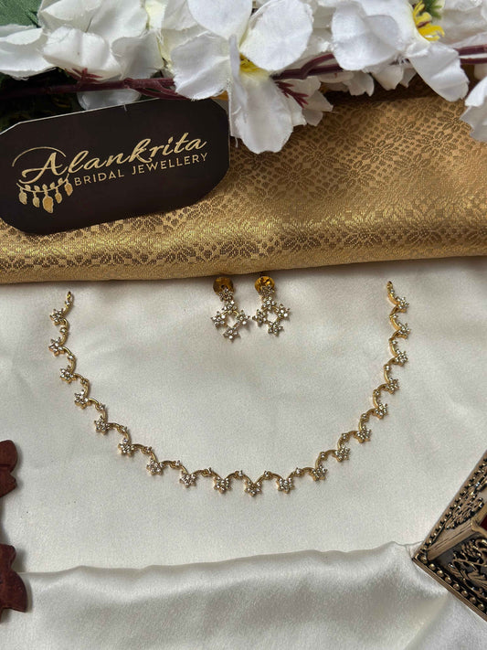 Diamond Look Alike AD Necklace