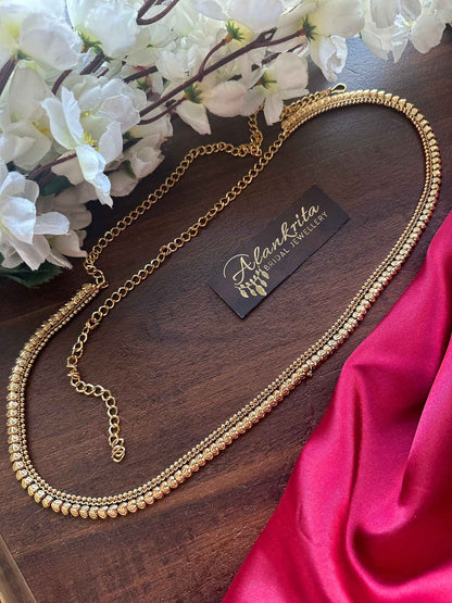 Simple Gold Look Alike Thin Hip Chain