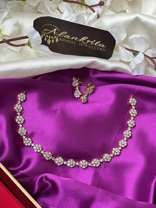 Diamond Inspired Short Necklace